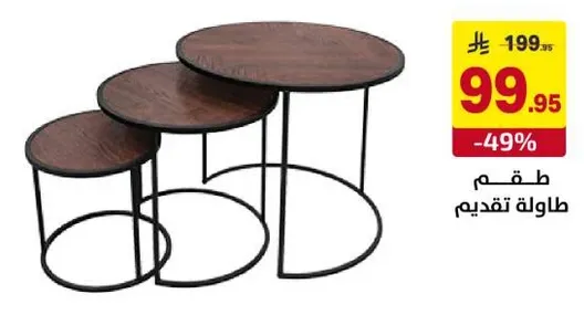 Set of three nesting tables.
