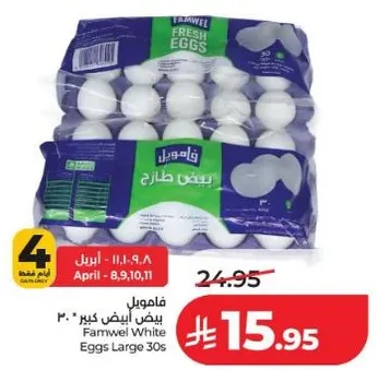 بيض الابيض كبير 30 حبه