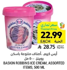 Baskin Robbins Ice Cream, Assorted Items, 500 ml