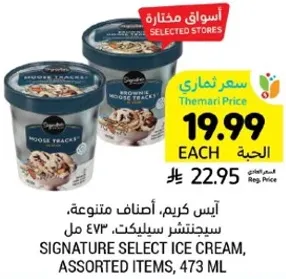 ايس كريم، اصناف متنوعه، سيجناتشر سلكت، 473 مل