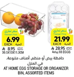 حافظه بيض او منظم، اصناف متنوعه في المنزل.