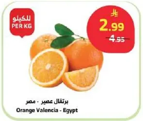 Valencia oranges from Egypt.