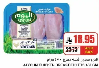 Alyoum Chicken Breast Fillets 450 gm