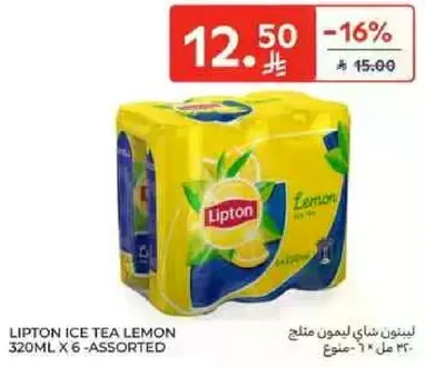 Lipton Ice Tea Lemon 320ml x 6 - Assorted