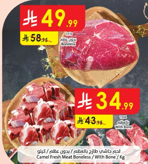Camel Fresh Meat Boneless / With Bone / Kg