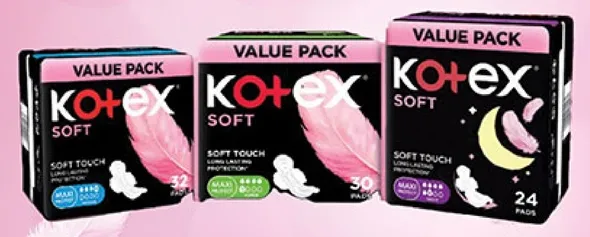 فوط كوتيكس سوفت توفر لمسه ناعمه وحمايه للنساء خلال الدوره الشهريه.