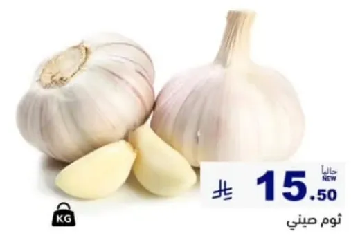 ثوم طازج، معروف بنكهته القويه ورايحته، يستخدم عاده في الطهي.