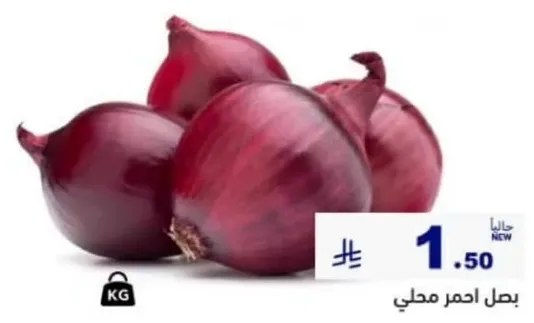 بصل احمر محلي.