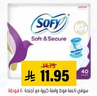 سوفي ناعمه وامنه فوط كبيره مع اجنحه 40 قطعه.