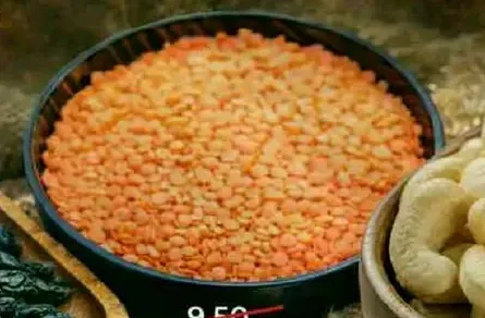 Red lentils are a type of legume that are high in protein and fiber. They cook quickly and are often used in soups, stews, and salads.