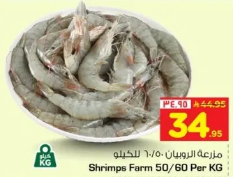 مزرعه الروبيان 50/60 للكيلو