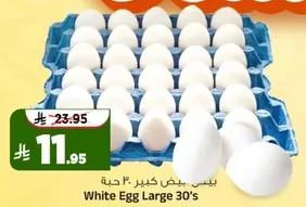 بيض ابيض كبير 30 حبه