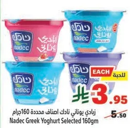 زبادي يوناني نادك اصناف محدده 160جرام
