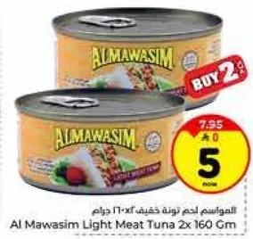 المواسم لحم تون خفيف 2×160 جرام