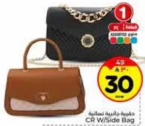 حقيبه يد عصريه مع حقيبه جانبيه.