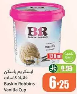 Baskin Robbins Vanilla Cup