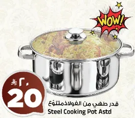 قدر طهي من الفولاذ المقاوم للصدا