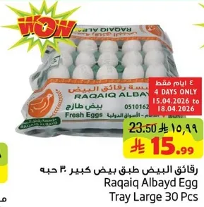 Raqaiq Albayd Large Egg Tray 30 Pcs