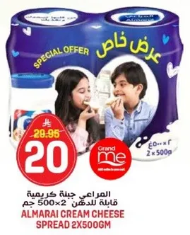 المراعي جبنه كريميه قابله للدهن: 500 جرام × 2