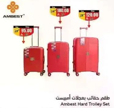 طقم حقايب بعجلات امبيست