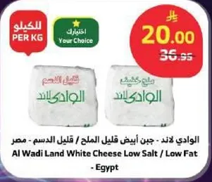 Al Wadi Land White Cheese Low Salt / Low Fat