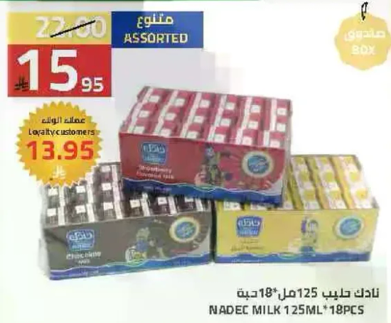 حليب نادك 125 مل 18 قطعه assorted.