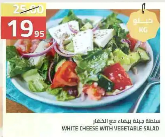 سلطه جبنه بيضاء مع الخضار