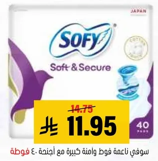 سوفي ناعمه فوط وامنه كبيره مع اجنحه 40 قطعه.