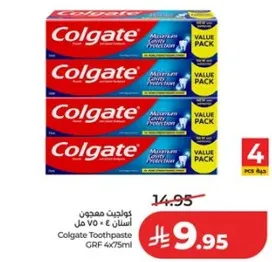 Colgate Toothpaste GRF 4x75ml