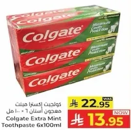 معجون اسنان كولجيت اكسترا منت 6 × 100 مل