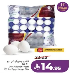 بيض ابيض كبير 30 حبه من الغدير