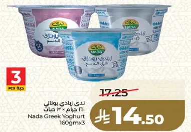 زبادي يوناني ندي 160 جرام × 3 حبه