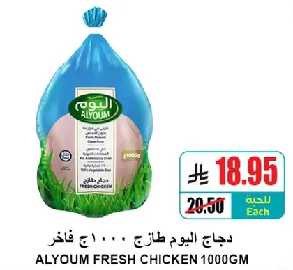 دجاج اليوم طازج 1000 جرام