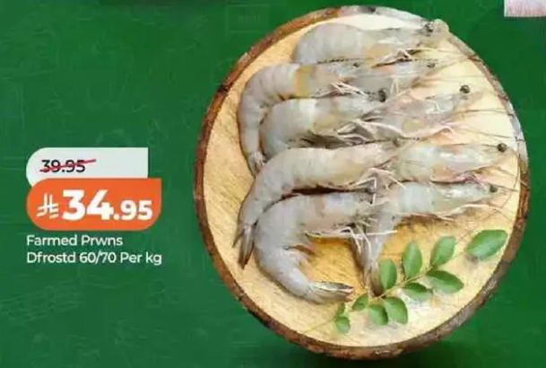 Farmed Prawns Dfrosted 60/70 Per kg