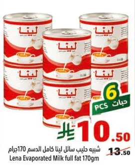 شبيه حليب لينا كامل الدسم 170 جرام