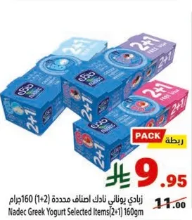 زبادي يوناني نادك اصناف محدده (1+2) 160 جرام