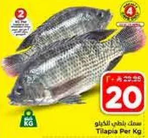 Tilapia fish sold per kilogram.