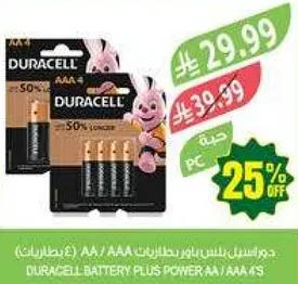 Duracell Battery Plus Power AA / AAA 4's