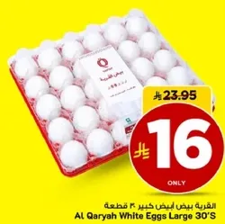 بيض ابيض كبير 30 قطعه