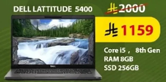 DELL LATITUDE 5400 بمعالج كور i5، الجيل الثامن، ذاكره 8 جيجابايت، وقرص صلب 256 جيجابايت.
