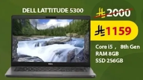 DELL LATITUDE 5300 بمعالج i5، الجيل الثامن، ذاكره RAM 8GB، SSD 256GB.