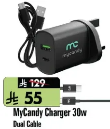 MyCandy Charger 30w Dual Cable