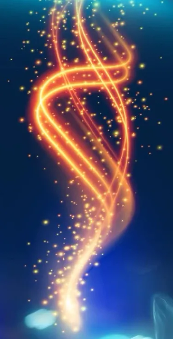 A beautiful and vibrant design with glowing lines and sparkles.