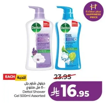 Dettol Shower Gel 500ml Assorted