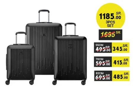 مجموعه حقايب سفر مكونه من 3 قطع باحجام مختلفه.