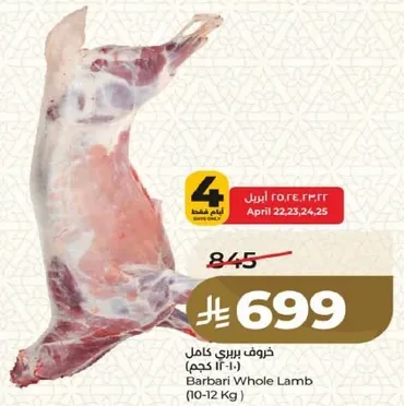 Barbari Whole Lamb (10-12 Kg)