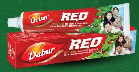 معجون اسنان دابر ريد للاسنان واللثه مع القرنفل والنعناع وخالي من الام الاسنان.