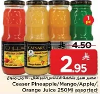 عصير ستيزر بنكهه الاناناس/المانجو/التفاح/البرتقال 250 مل متنوع