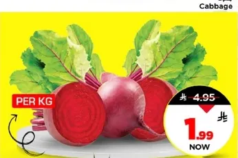 شمندر وكرنب طازج.