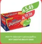 Digestive biscuits, 250 grams.
